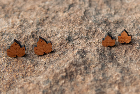 Maple Leaf Stud Earrings