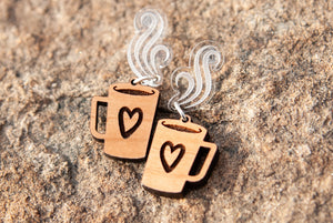 Coffee Cup Stud Earrings