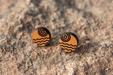 Geometric Designed Round Stud Earrings