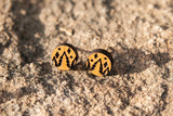Mountain Round Stud Earrings